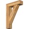 Ekena Millwork Traditional Block Rough Sawn Bracket w/ Offset Brace, Western Red Cedar, 8"W x 30"D x 42"H BKT0806X30X42TRA05RWR - alternate 1
